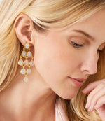Large Gemstone Chandelier Earrings