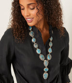 Sterling Silver Turquoise Lariat Necklace