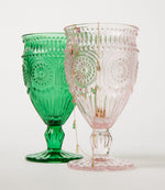 Vintage Style Pressed Glass Goblet