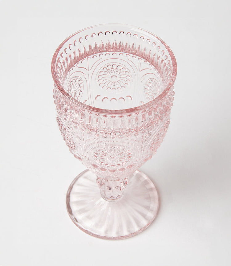 Vintage Style Pressed Glass Goblet