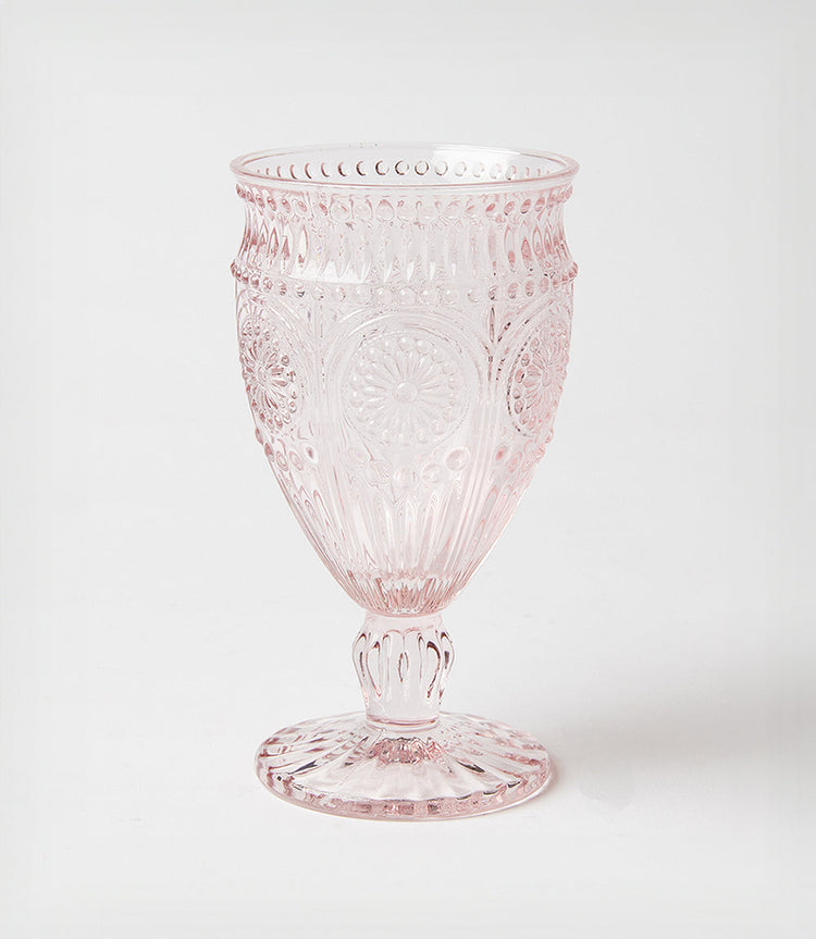 Vintage Style Pressed Glass Goblet