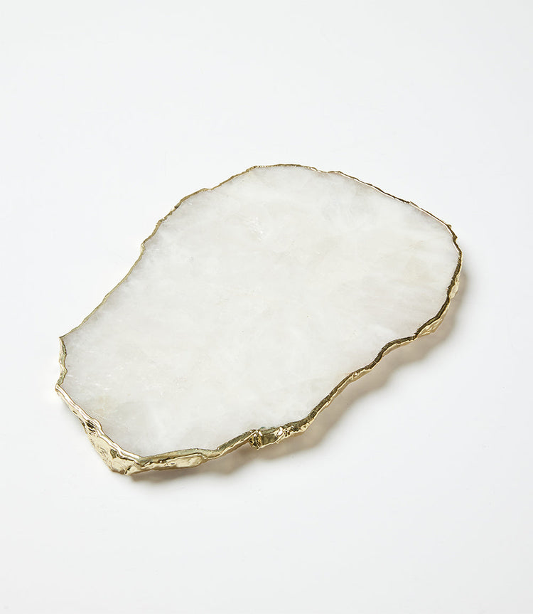 White Quartz Appetizer Tray