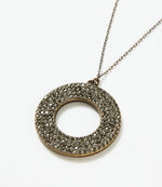 Open Disc Pavé Necklace