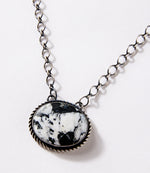 White Buffalo Pendant Necklace