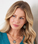 Large Pavé Disc Necklace