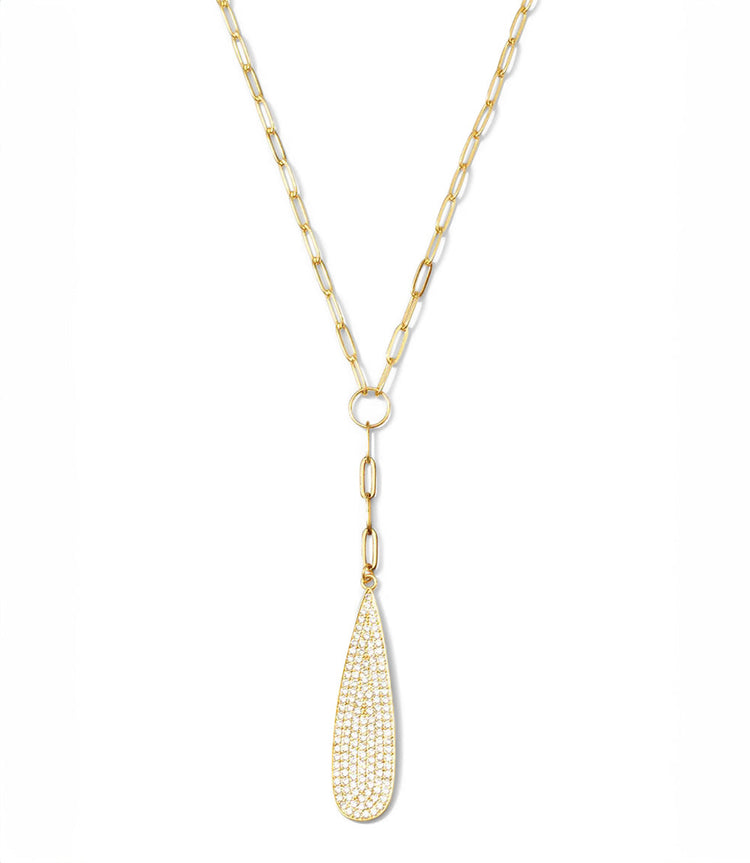 Pavé Teardrop Necklace