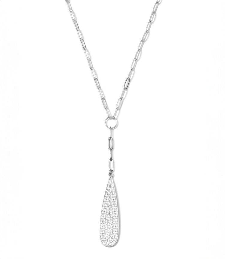 Pavé Teardrop Necklace