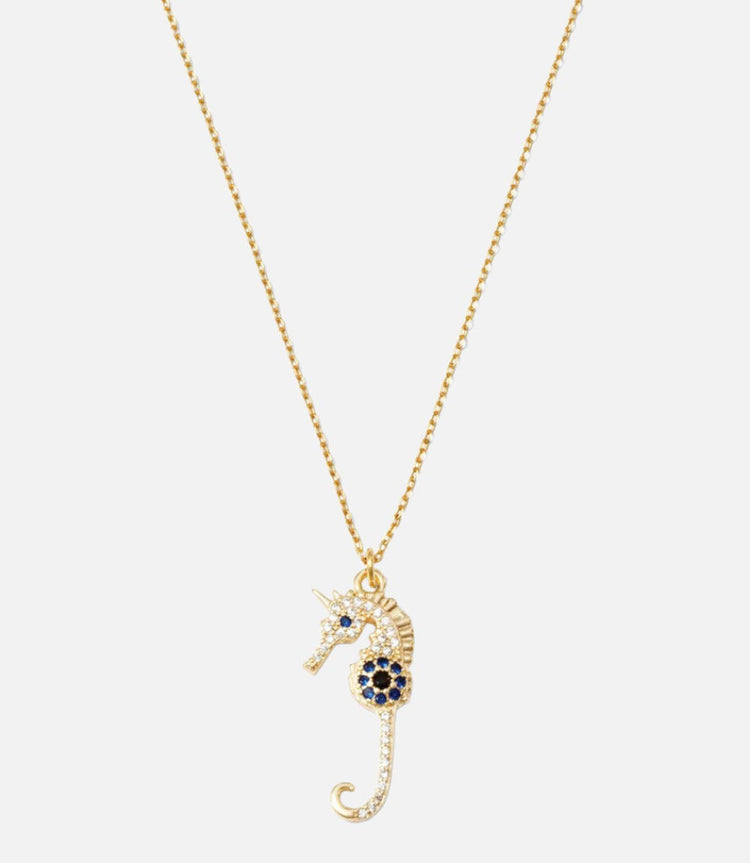 Pavé Seahorse Necklace