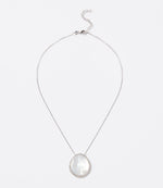 Mother of Pearl Oval Pendant Necklace
