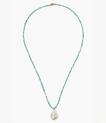 Chan Luu Pearl Pendant With Turquoise Chain
