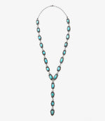 White Water Turquoise Lariat Necklace