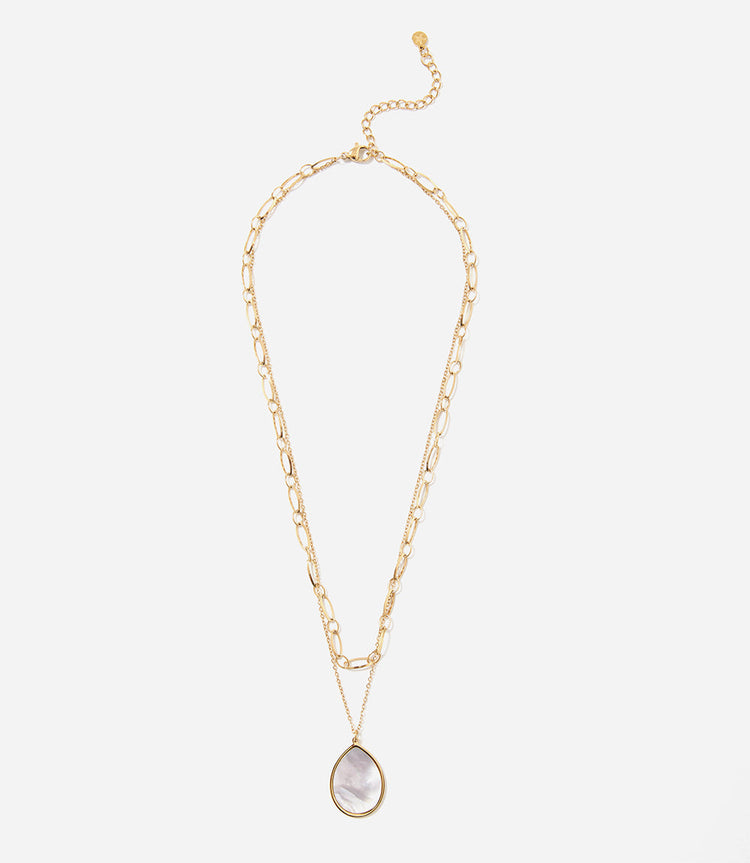 Layered Mother Of Pearl Necklace