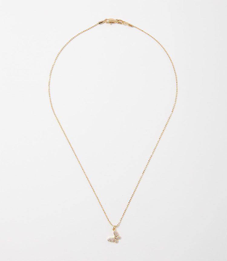 Pavé Butterfly Necklace