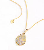 Swarovski® Pavé Crystal Teardrop Necklace