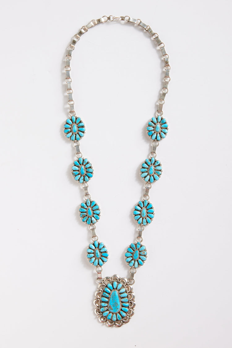 Turquoise Cluster Necklace
