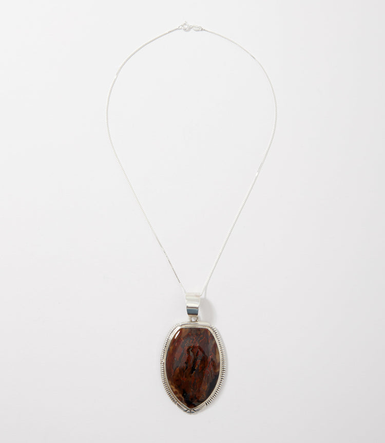 Agate Pendant Sterling Silver Necklace