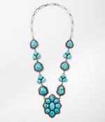 Blue Gem Turquoise Lariat Necklace
