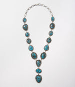 Sterling Silver Turquoise Lariat Necklace