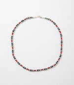Sterling Silver And Coral Beaded Necklace