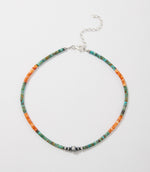 Beaded Turquoise & Spiny Oyster Necklace