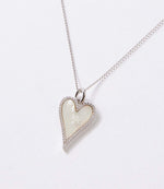 Pavé Mother Of Pearl Heart Necklace
