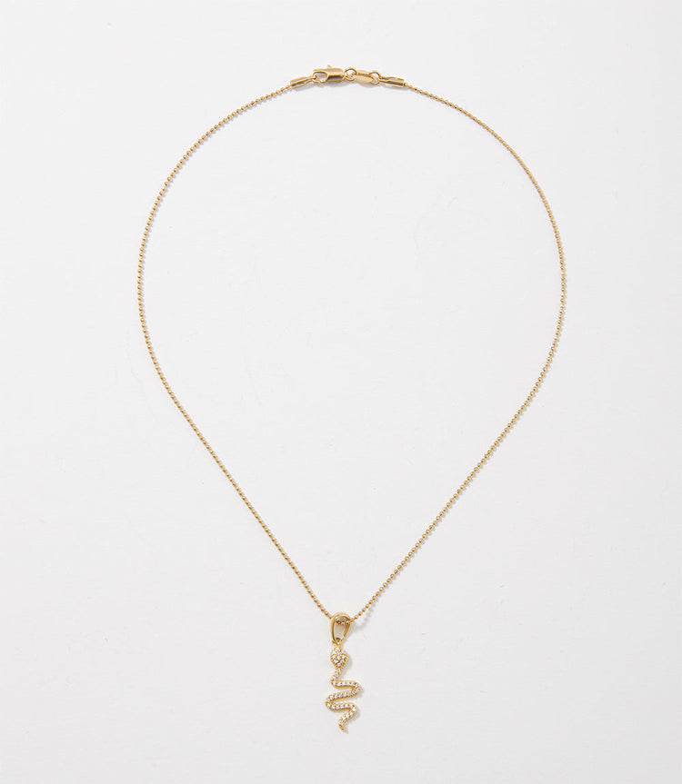 Pavé Snake Necklace