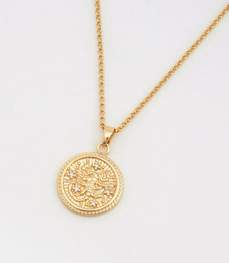 Scorpio Coin Necklace