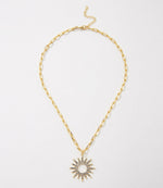 Pavé Sunburst Necklace