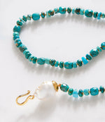Chan Luu Turquoise and Pearl Necklace