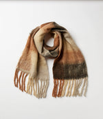 Plaid Fringe Scarf
