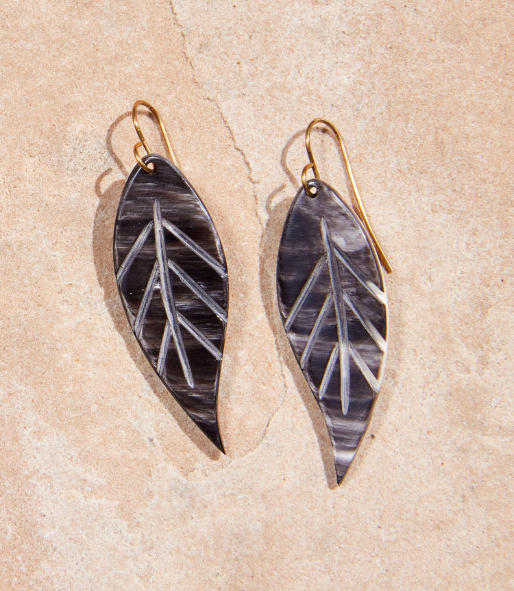 Horn Leaf Earrings