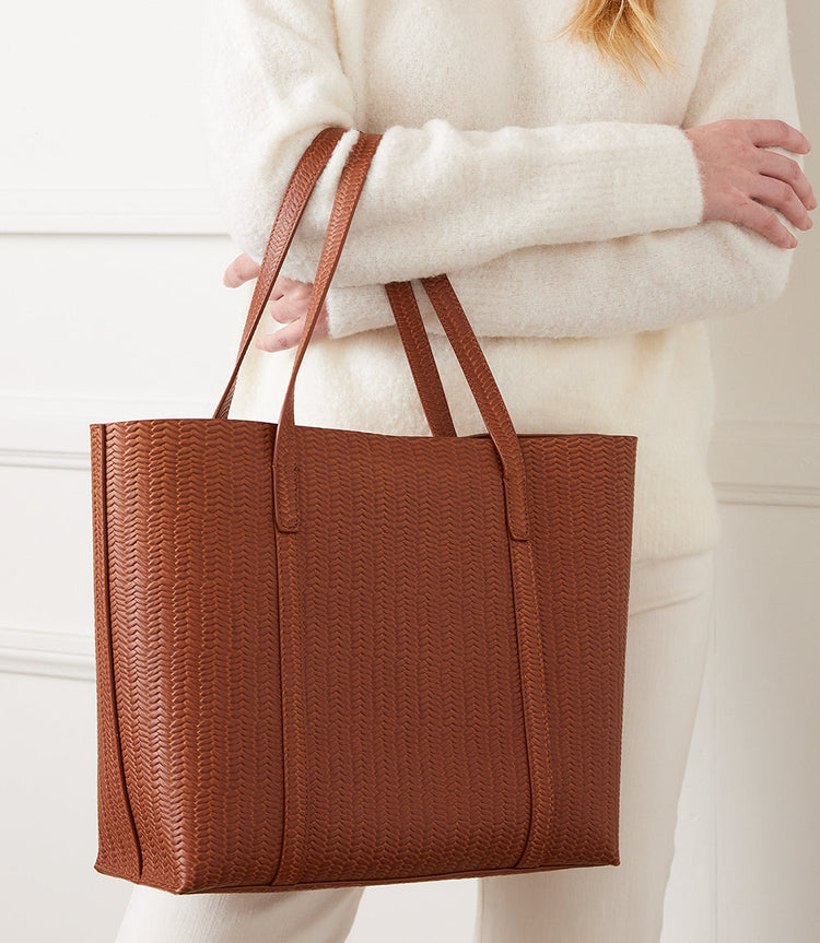 Embossed Leather Tote