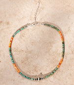 Beaded Turquoise & Spiny Oyster Necklace