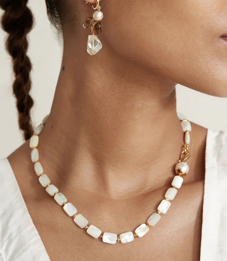Chan Luu Beaded Mother Of Pearl Necklace