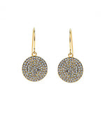 Pavé Disc Earrings