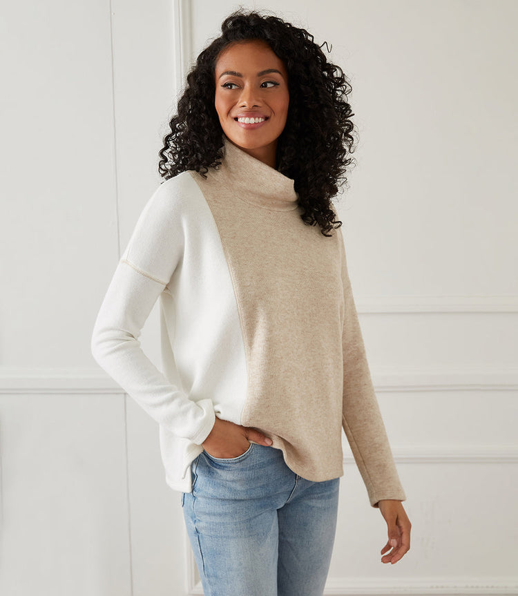 Colorblock Turtleneck
