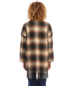 Plaid Fringe Jacket