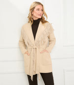 Belted Fringe Jacket