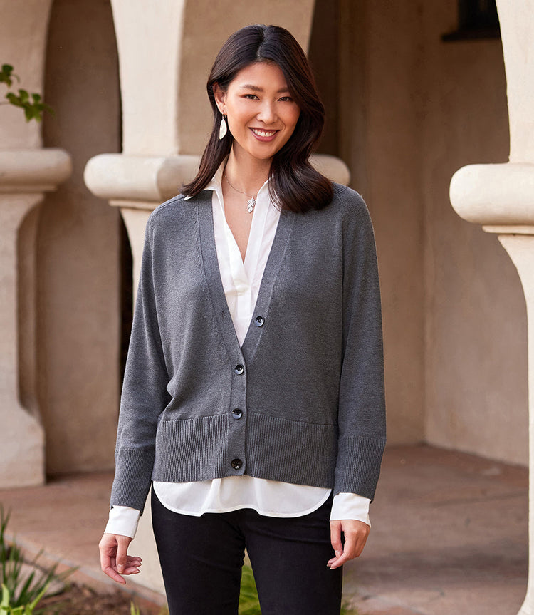 Layered Sweater Cardigan