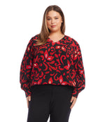 Plus Size V-Neck Blouse