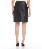 Vegan Leather Pocket Skirt