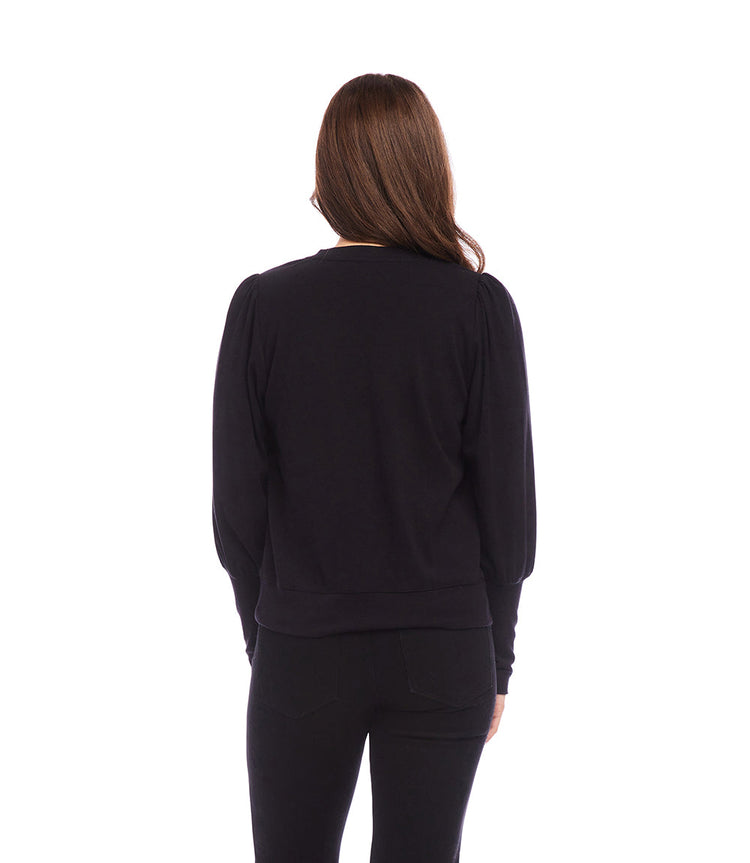 V-Neck Bishop Sleeve Top
