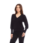 V-Neck Bishop Sleeve Top