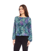 Sequin Boatneck Top
