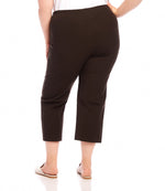 Plus Size Cropped Pintuck Pants