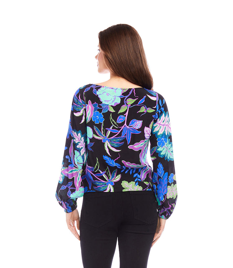 Boatneck Drape Top