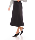 Bias Cut Satin Midi Skirt