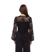 Petite Size Blouson Sleeve Lace Top