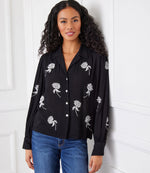 Embroidered Blouson Sleeve Top