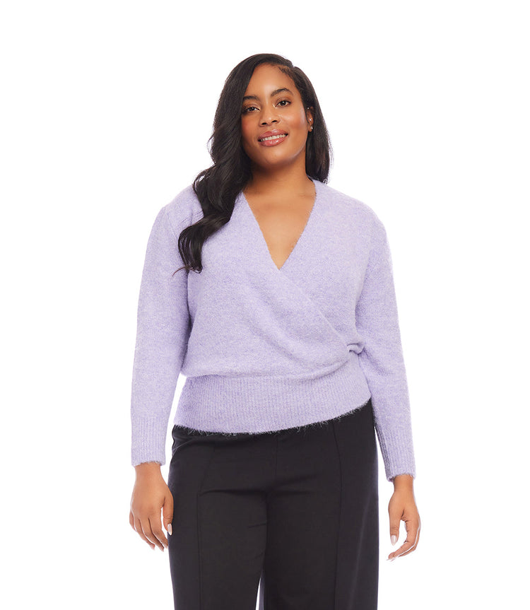 Plus Size Wrap Sweater